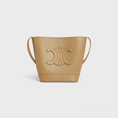 BUCKET小号TRIOMPHE光滑牛皮革水桶包 24528