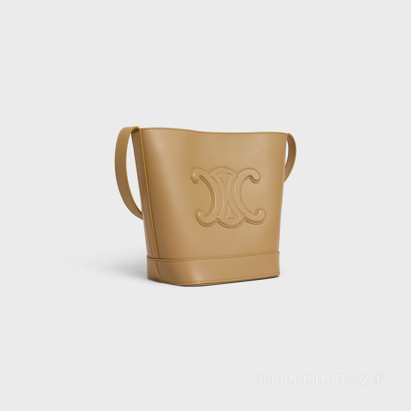 BUCKET小号TRIOMPHE光滑牛皮革水桶包 24528