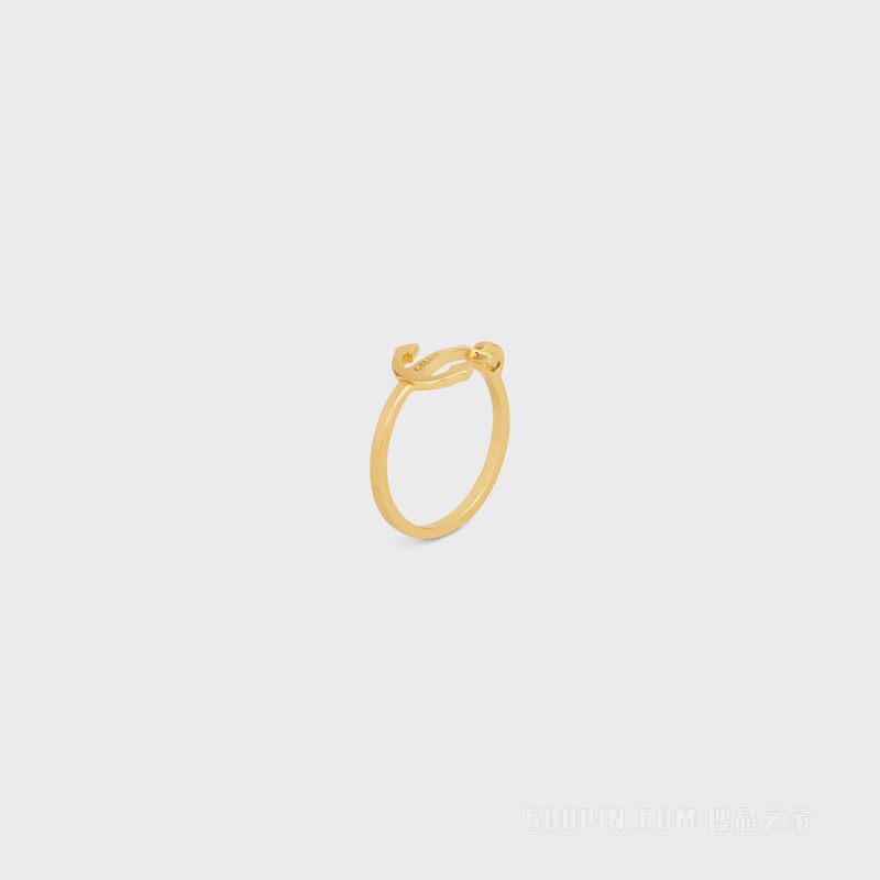 ANCRE CELINE金色饰面黄铜戒指 24564