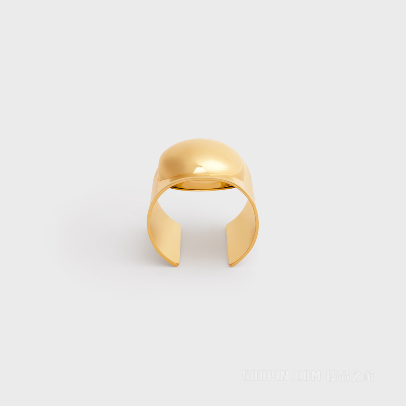 FORMES ABSTRAITES PEBBLE金色饰面黄铜手镯 24564