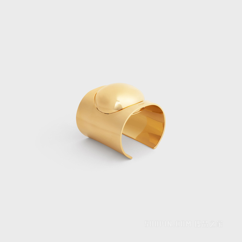 FORMES ABSTRAITES PEBBLE金色饰面黄铜手镯 24564