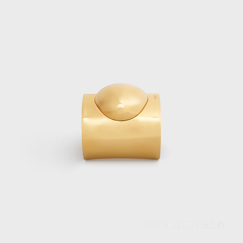 FORMES ABSTRAITES PEBBLE金色饰面黄铜手镯 24564