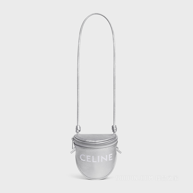 CELINE印花层压牛皮革小号拉链袋 24585