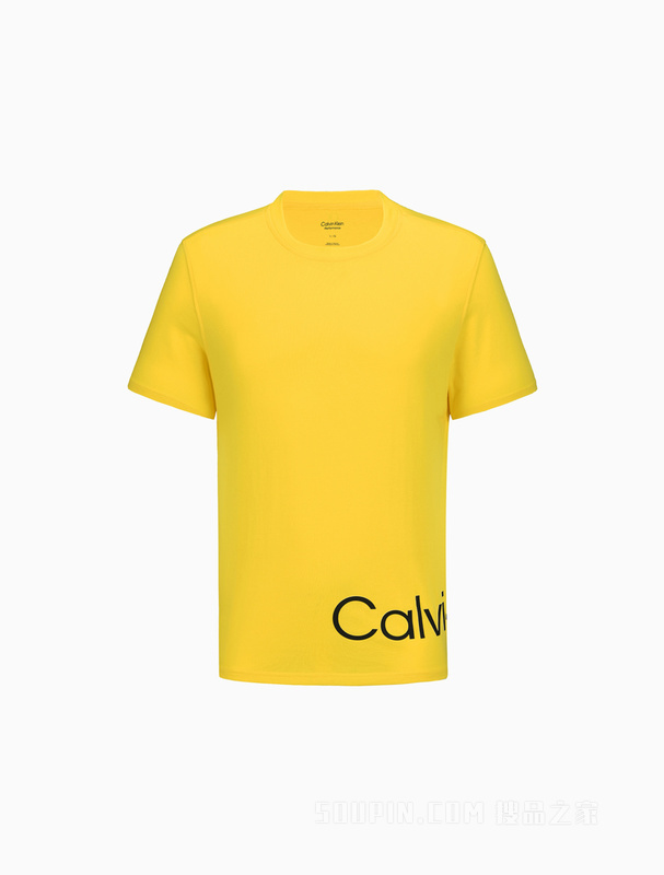 Calvin Klein 22春夏男士运动休闲圆领醒目贴胶大LOGO短袖T恤4MS2K111