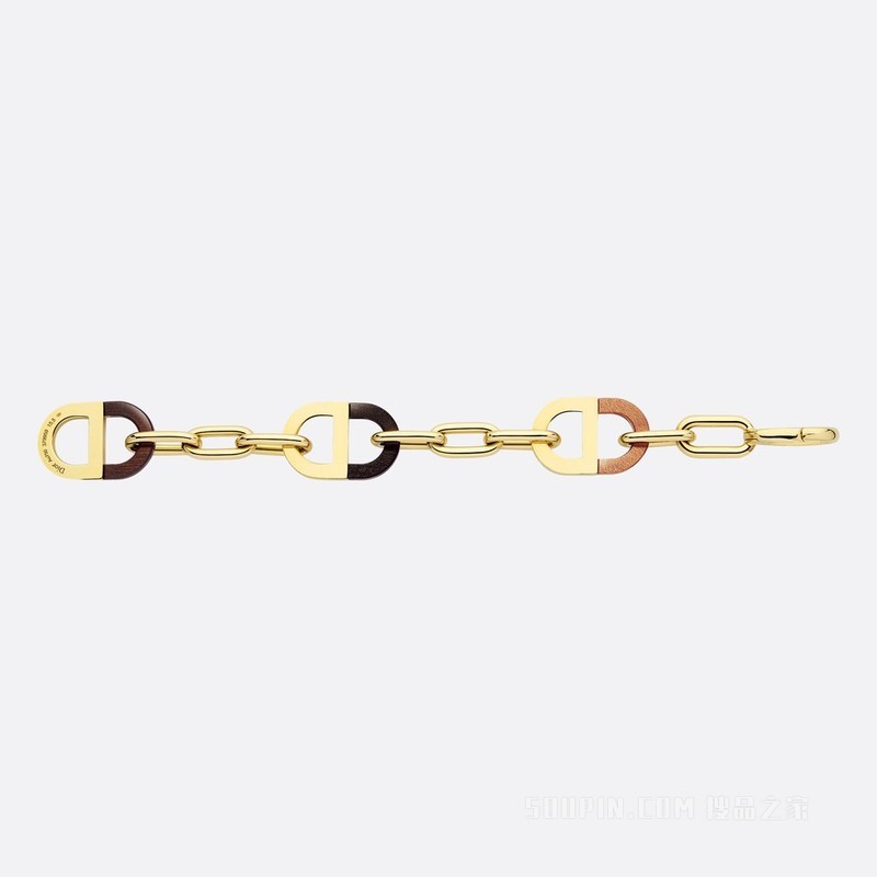 Color Dior 手链 黄色 18K 金、钻石、黑檀木、胡桃木和枫木