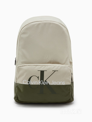 Calvin Klein 22初秋新款男士休闲拼色印花LOGO拉链大容量双肩包HH3208