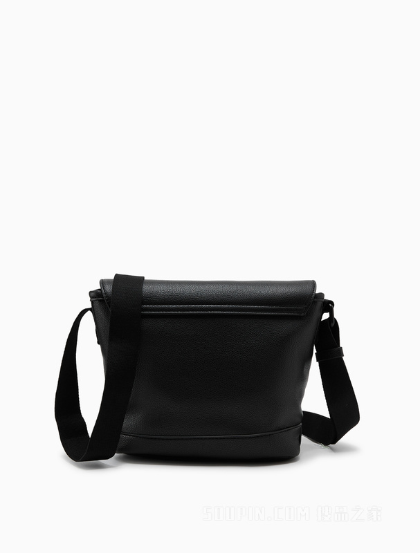 Calvin Klein 22初秋男士通勤简约插扣翻盖式LOGO邮差包斜挎包HH3235