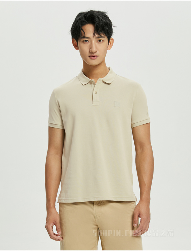 Calvin Klein 22初秋男士休闲LOGO标牌纯棉透气翻领短袖POLO衫J321527