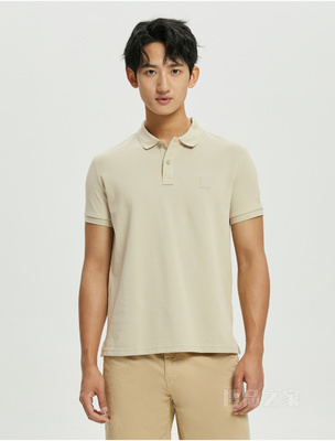 Calvin Klein 22初秋男士休闲LOGO标牌纯棉透气翻领短袖POLO衫J321527