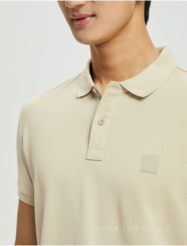 Calvin Klein 22初秋男士休闲LOGO标牌纯棉透气翻领短袖POLO衫J321527