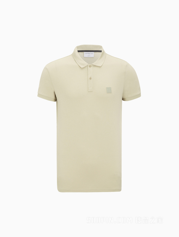 Calvin Klein 22初秋男士休闲LOGO标牌纯棉透气翻领短袖POLO衫J321527