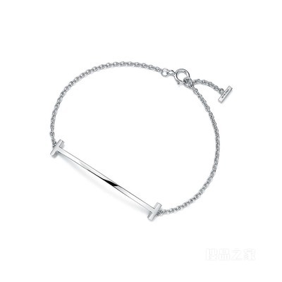Tiffany T 系列 18K 白金 Smile 手链
