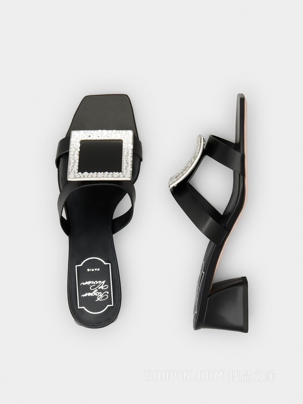 Bikiviv 钻扣穆勒鞋 黑色