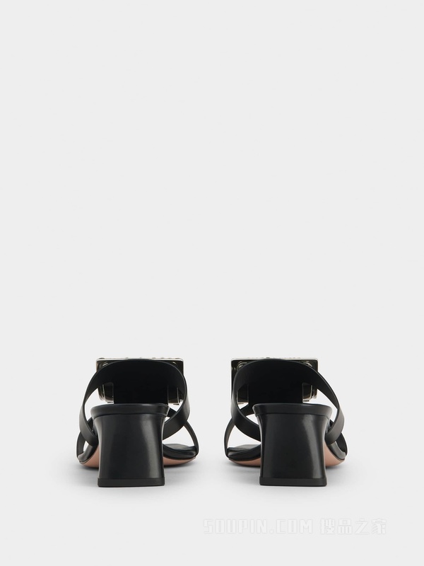 Bikiviv 钻扣穆勒鞋 黑色