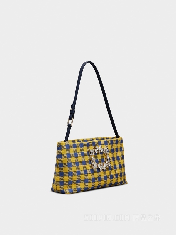 RV Nightlily Broche Vivier 钻扣织物迷你手袋 彩色