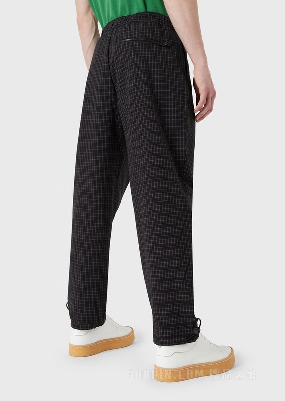 环保系列撞色弹性裤腿卫裤 | Emporio Armani