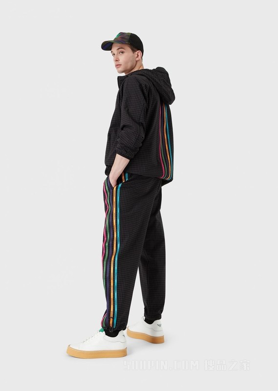 环保系列撞色弹性裤腿卫裤 | Emporio Armani