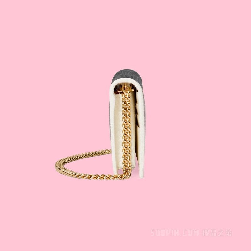 adidas x Gucci联名系列饰链带钱包 黑色皮革