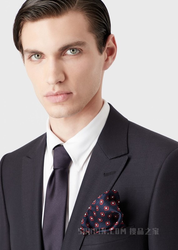 几何印花桑蚕丝围巾 | Giorgio Armani