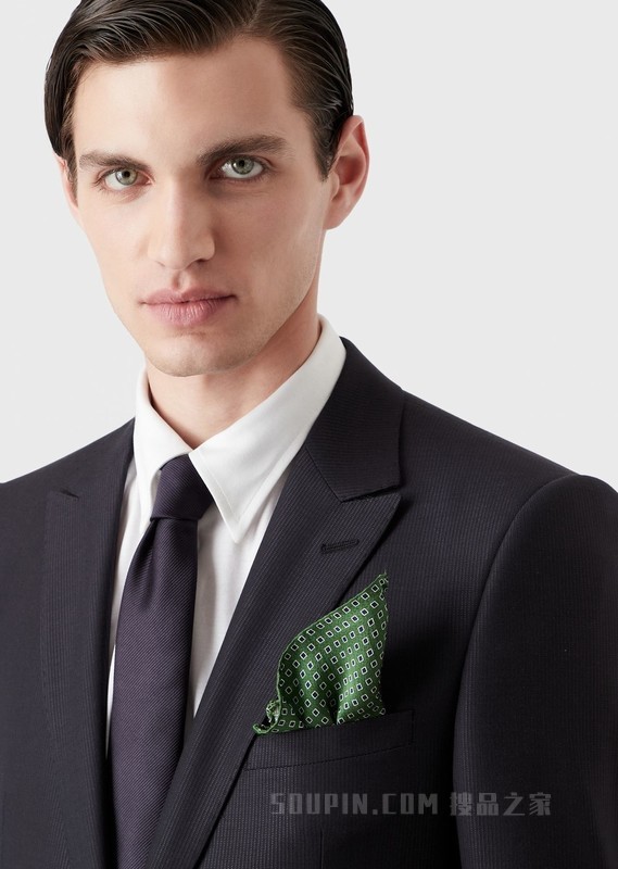 几何印花桑蚕丝围巾 | Giorgio Armani