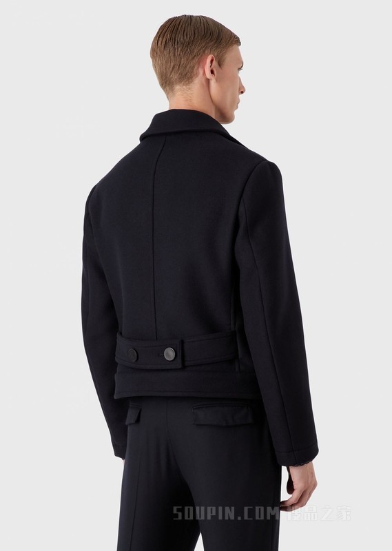 羊毛双排扣紧腰身上衣 | Giorgio Armani