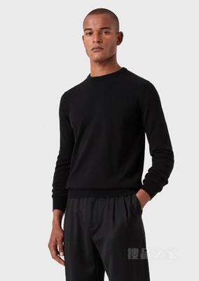 简约圆领毛线衫 | Giorgio Armani
