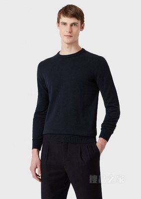 简约圆领毛线衫 | Giorgio Armani