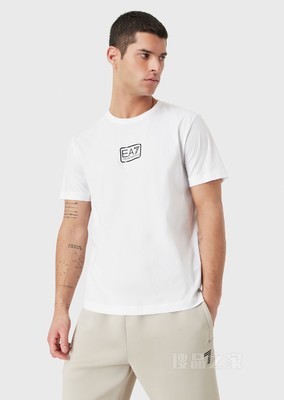 印花LOGO棉质短袖T恤 | EA7