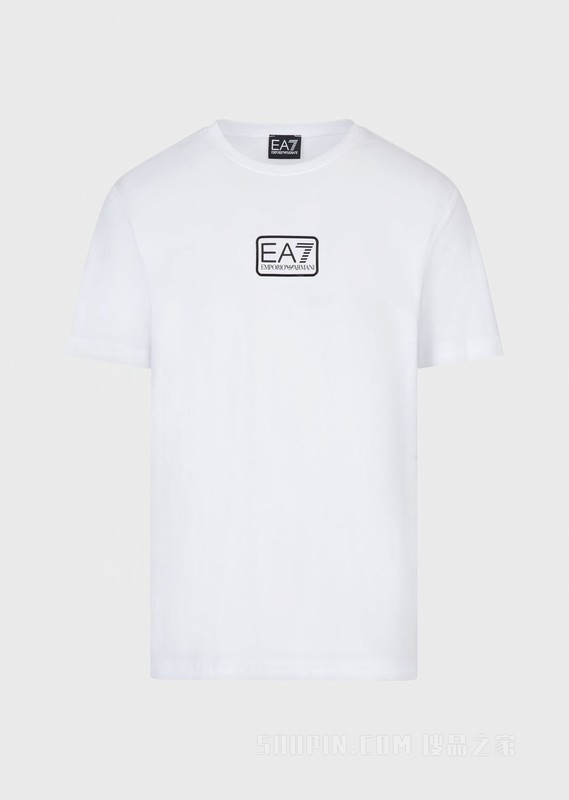 印花LOGO棉质短袖T恤 | EA7