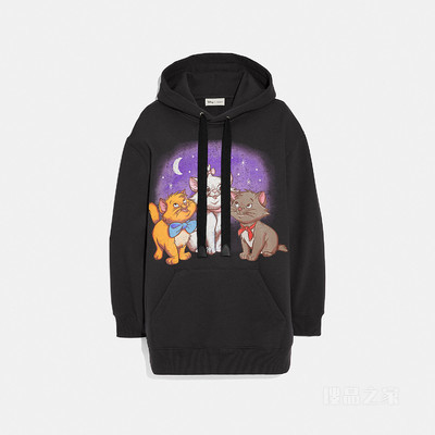 Disney X Coach合作款猫儿历险记大尺寸连帽卫衣 熟褐色