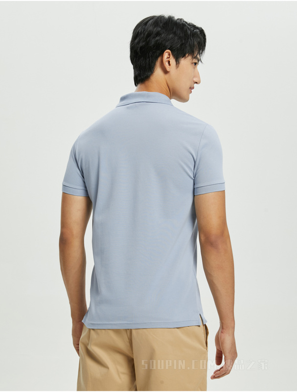 Calvin Klein 22初秋新款男士时尚刺绣字母翻领透气短袖POLO衫J321658