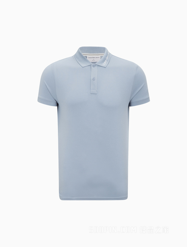 Calvin Klein 22初秋新款男士时尚刺绣字母翻领透气短袖POLO衫J321658