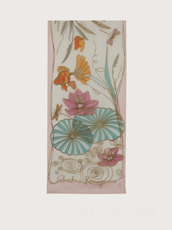 铁艺印花桑蚕丝披肩