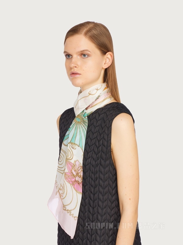 铁艺印花桑蚕丝披肩