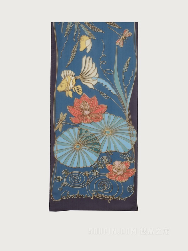 铁艺印花桑蚕丝披肩