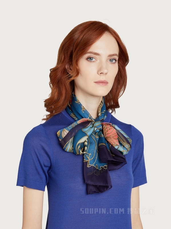 铁艺印花桑蚕丝披肩