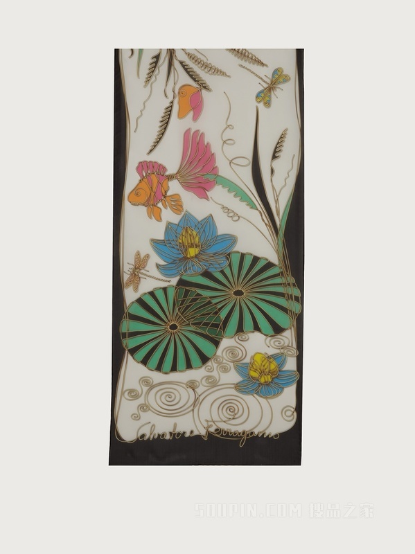 铁艺印花桑蚕丝披肩