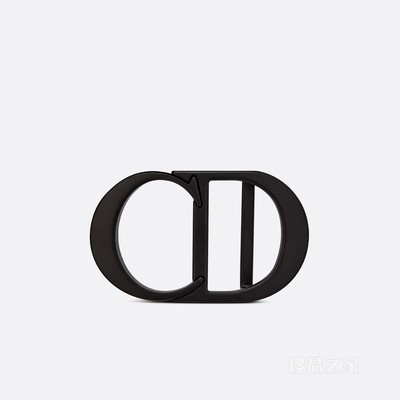 “CD Icon”腰带扣 40 毫米黑色哑光涂漆饰面黄铜