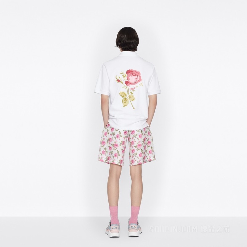 Dior Jardin 宽松版型 Polo 衫 白色棉质珠地布