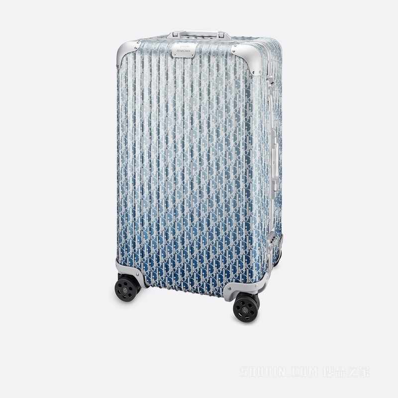 DIOR x RIMOWA 行李箱 渐变蓝色铝镁合金 Oblique 图案