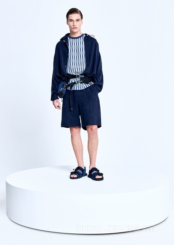 连帽抽绳收腰衬衫 | Giorgio Armani
