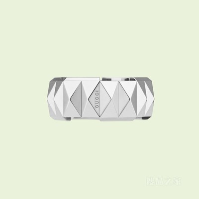 Gucci Link to Love系列饰钉戒指 18K白金