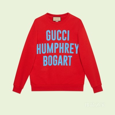 “Gucci Humphrey Bogart”印花卫衣 红色