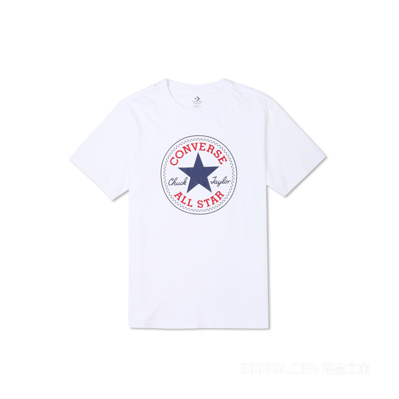 【男女同款】经典百搭短袖学院风潮流T恤 中性 白色