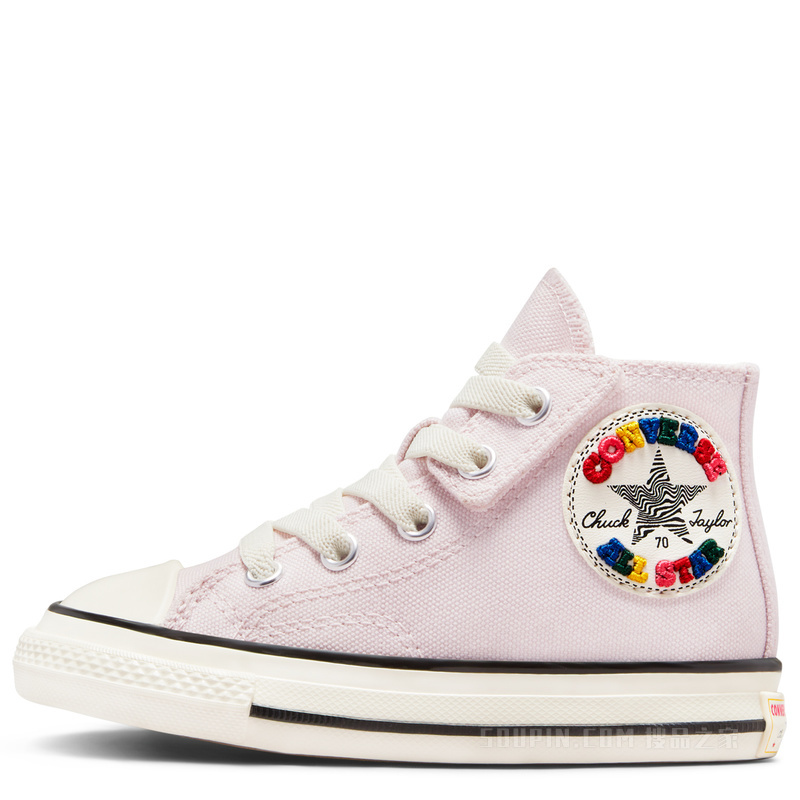 【婴童】Chuck 70 1V魔术贴帆布鞋婴童 中性 粉红色