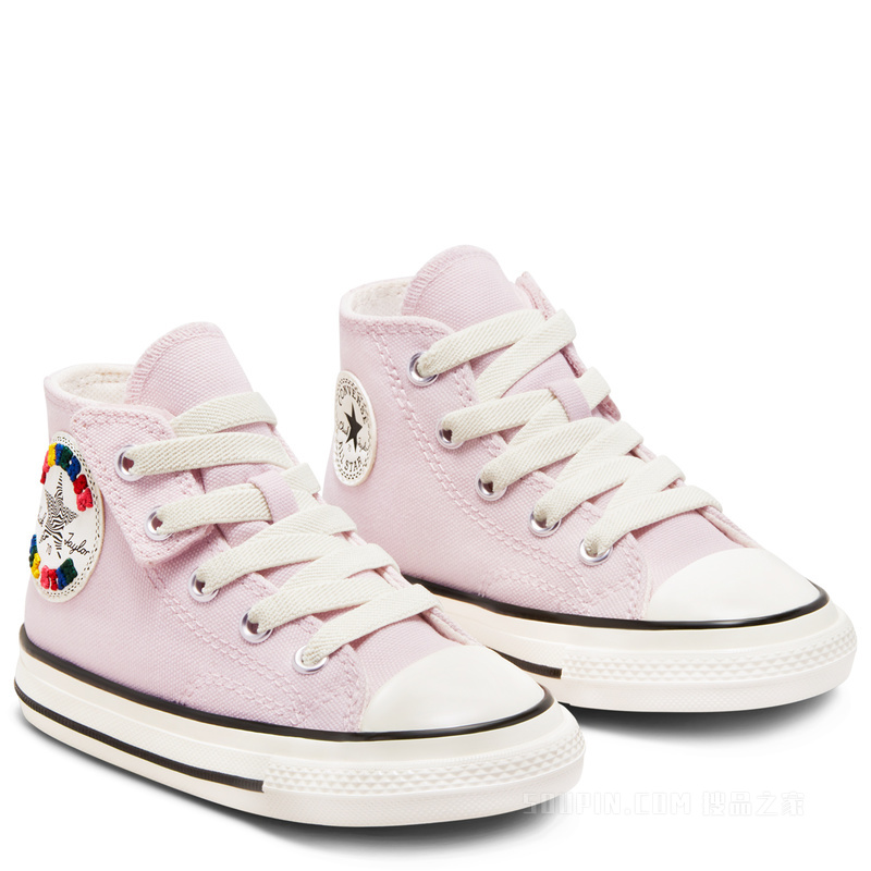 【婴童】Chuck 70 1V魔术贴帆布鞋婴童 中性 粉红色
