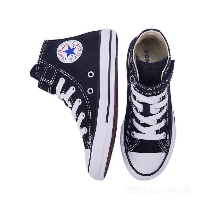 【小童】All Star 1V经典复古帆布童鞋 中性 黑色