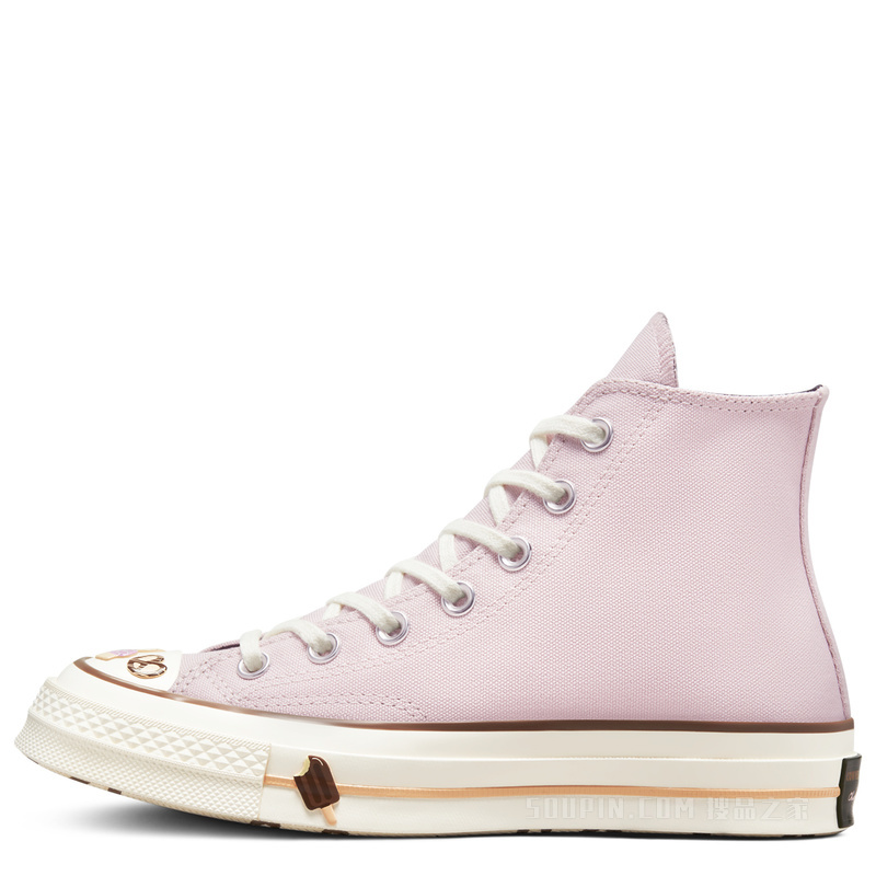 【男女同款】Chuck 70高帮复古情侣帆布鞋 中性 粉红色