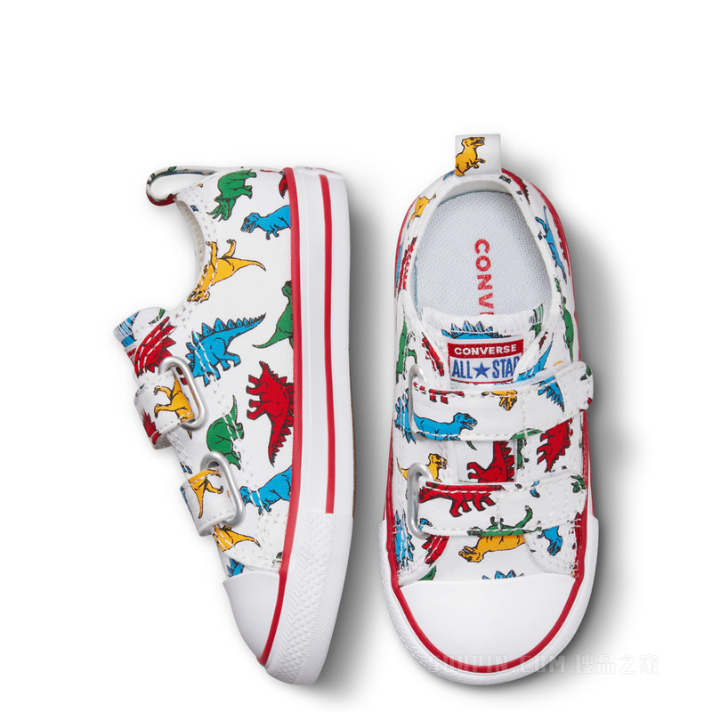 【婴童】All Star 2V恐龙魔术贴运动鞋 中性 白色