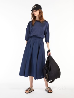 Cotton and satin jersey dress | Weekend Max Mara